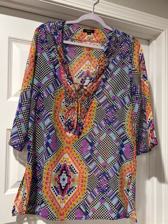 Raviya Other - Raviya Colorful Beaded Swim Cover-Up Tunic – Medium
